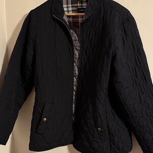 Lands' End Men's Black Quilted Jacket